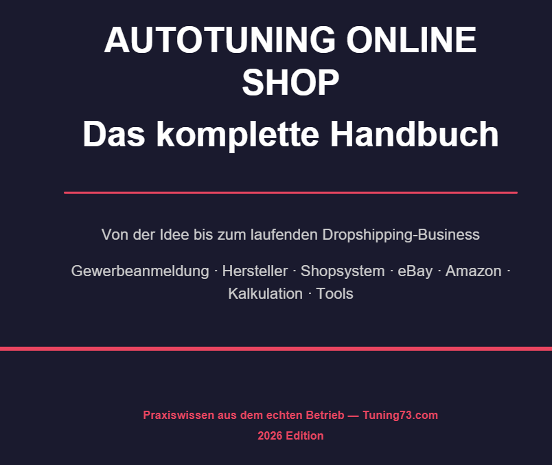Autotuning Online Shop aufbauen – So startest du durch