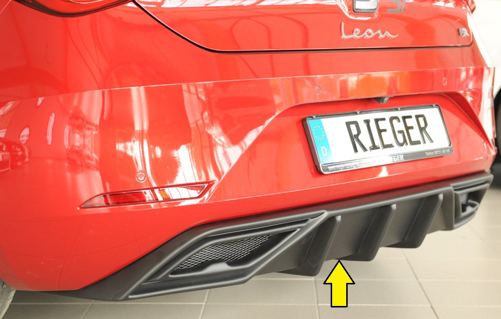 Rieger Heckeinsatz für orig. ESD für Seat Leon (KL) 5-tür. (Schrägheck)