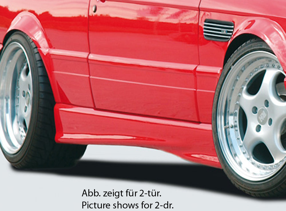 Rieger Seitenschweller für BMW 3er E30 4-tür.