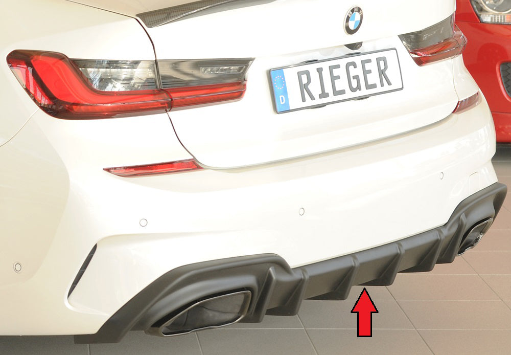 Rieger Heckeinsatz (für Fzg. mit AHK) für BMW 3er G20  (G3L) Lim.