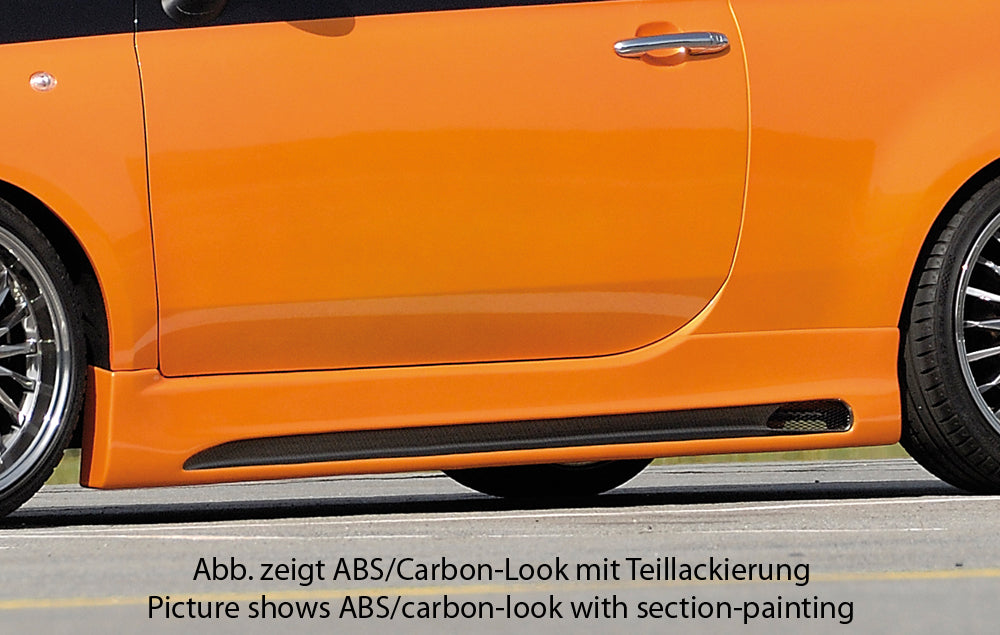 Rieger Seitenschweller für Fiat 500 (312) 2-tür.