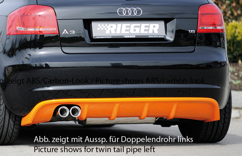Rieger Heckeinsatz für Audi A3 (8P) 5-tür.