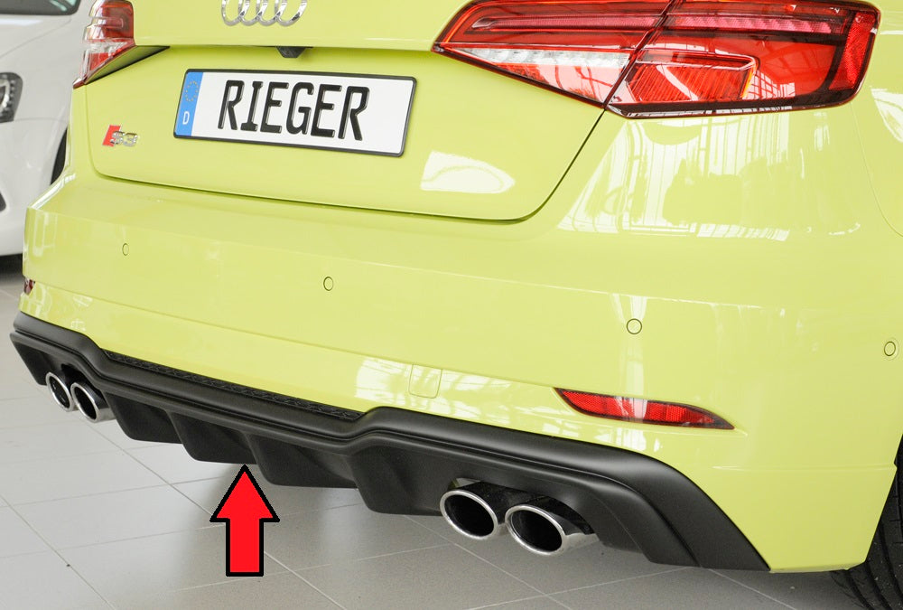 Rieger Heckeinsatz für Audi A3 S3 (8V) 3-tür. (Schrägheck 8V1)