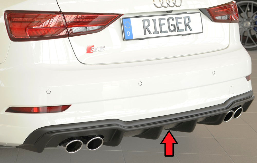 Rieger Heckeinsatz für Audi A3 S3 (8V) 3-tür. (Cabrio 8V7)