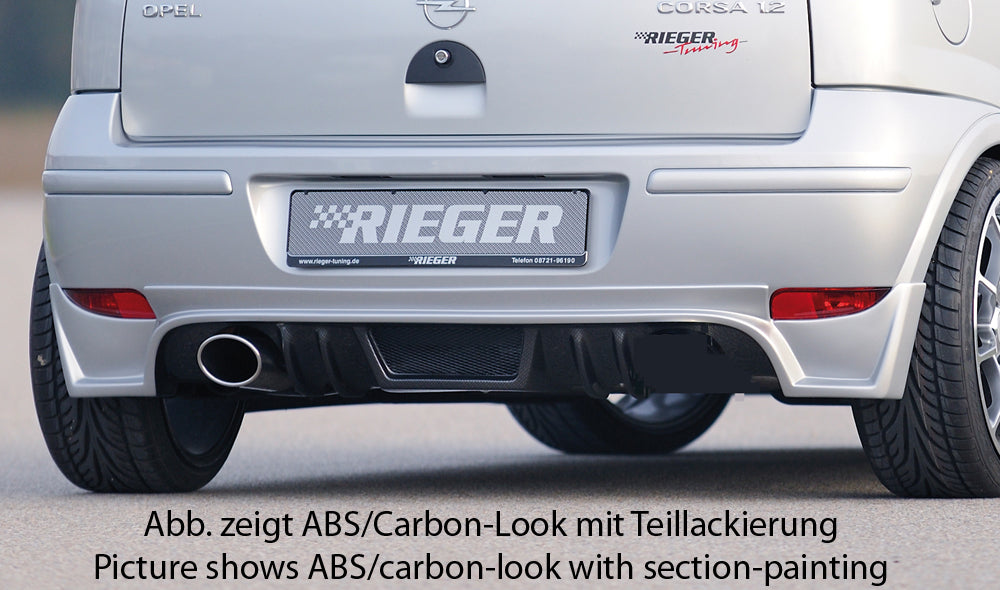 Rieger Heckschürzenansatz für Opel Corsa C 3-tür.