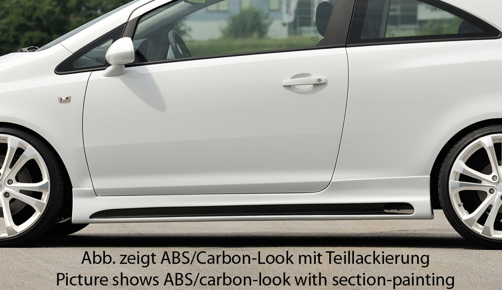 Rieger Seitenschweller für Opel Corsa D 3-tür.