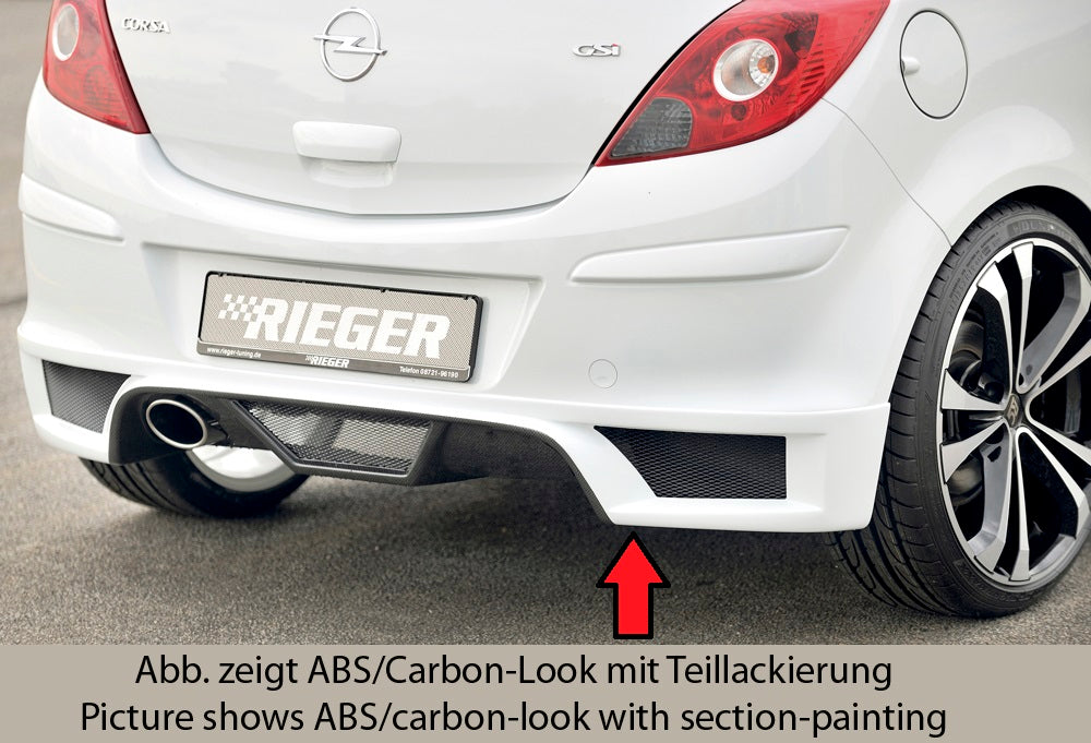 Rieger Heckschürzenansatz für Opel Corsa D 3-tür.
