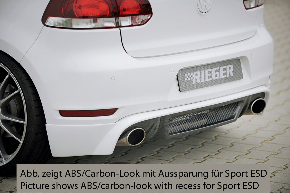 Rieger Heckschürzenansatz für VW Golf 6 GTI 3-tür.