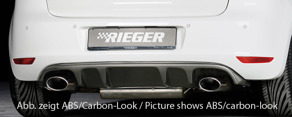 Rieger Heckeinsatz mit 2 Doppelfinnen für VW Golf 6 GTD 3-tür.