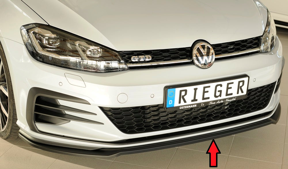 Rieger Spoilerschwert nur für GTI / GTD / GTE für VW Golf 7 GTD 3-tür.