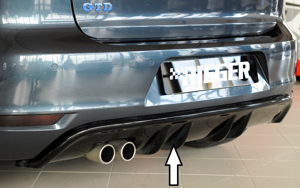 Rieger Heckeinsatz mit 2 Doppelfinnen für VW Golf 6 Cabrio