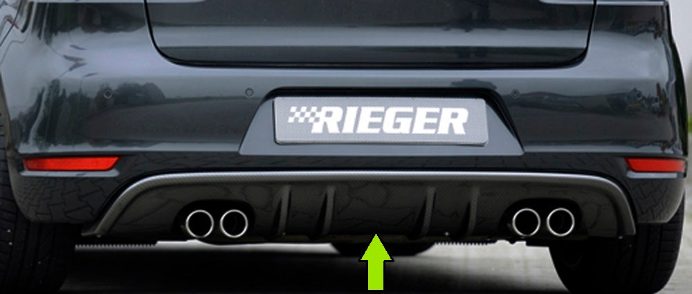 Rieger Heckeinsatz mit 2 Doppelfinnen für VW Golf 6