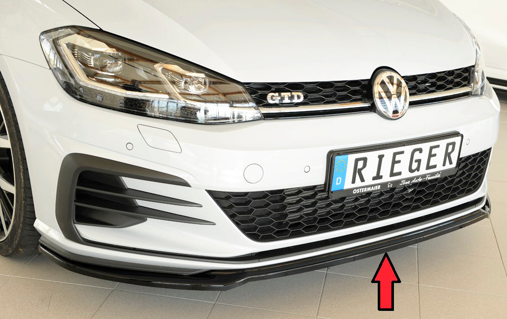Rieger Spoilerschwert nur für GTI / GTD / GTE für VW Golf 7 GTD 3-tür.