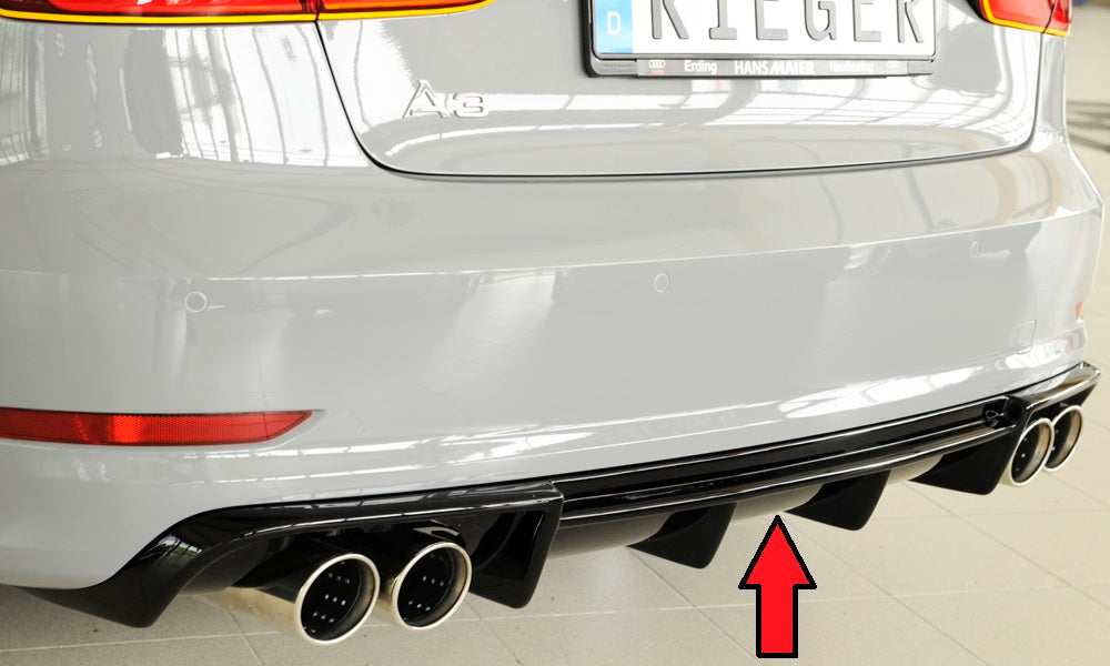 Rieger Heckeinsatz für Audi A3 (8V) 3-tür. (Cabrio 8V7)