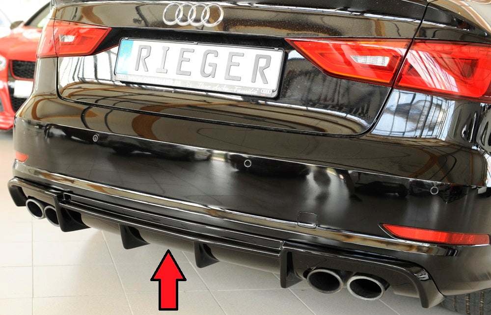 Rieger Heckeinsatz (Typ: 88158) für Audi A3 S3 (8V) 3-tür. (Cabrio 8V7)