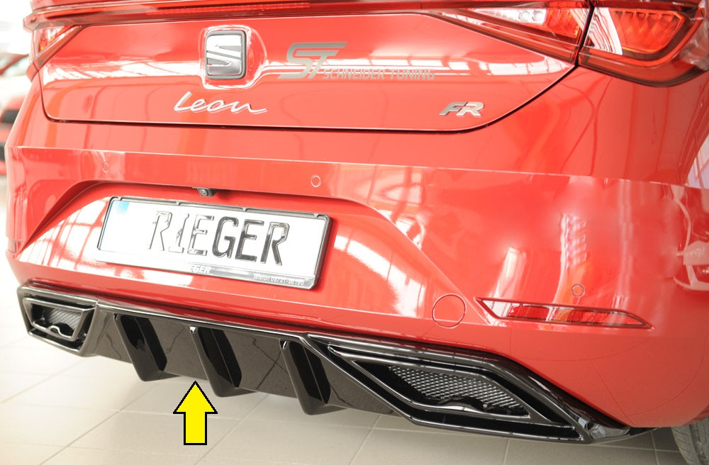 Rieger Heckeinsatz für orig. ESD für Seat Leon (KL) 5-tür. (Schrägheck)