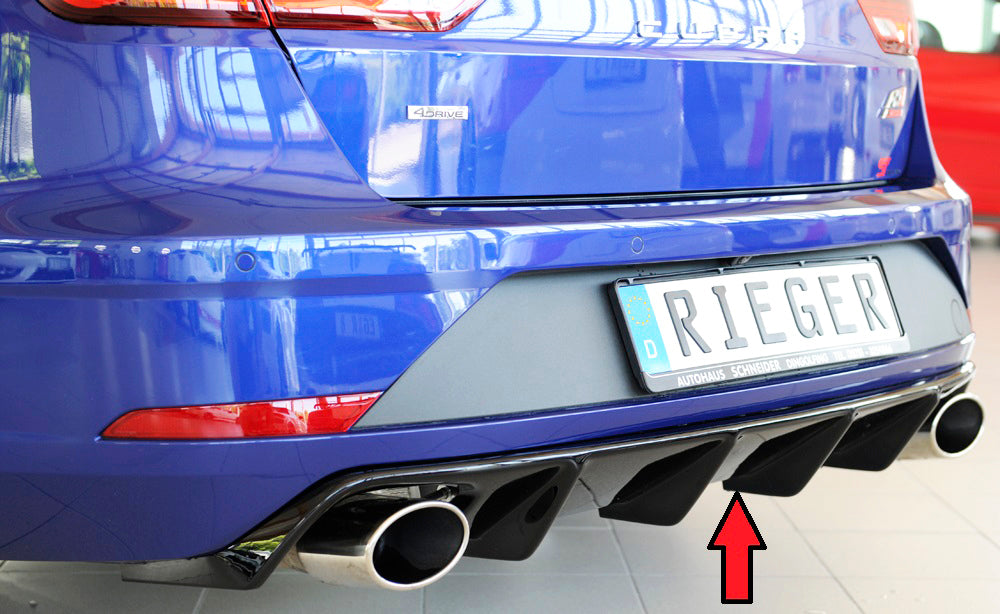 Rieger Heckeinsatz (wie 88137+AHK) für Seat Leon Cupra (5F) 5-tür. (ST/Kombi)