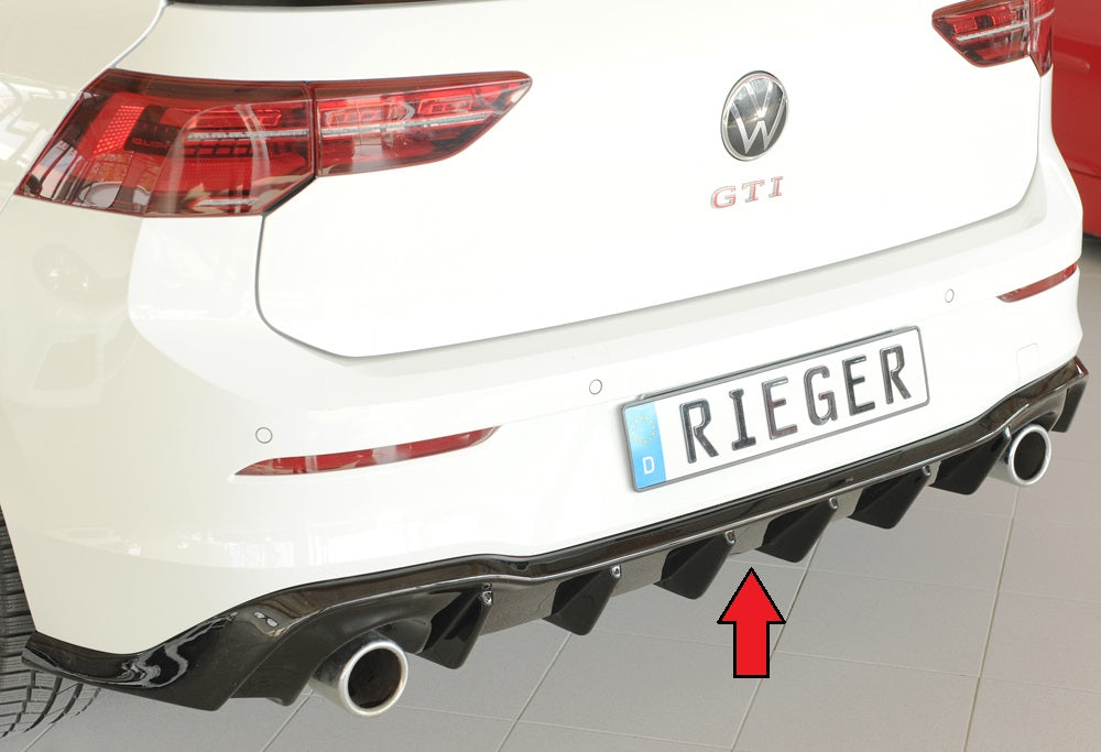 Rieger Heckeinsatz für VW Golf 8 GTI 5-tür.
