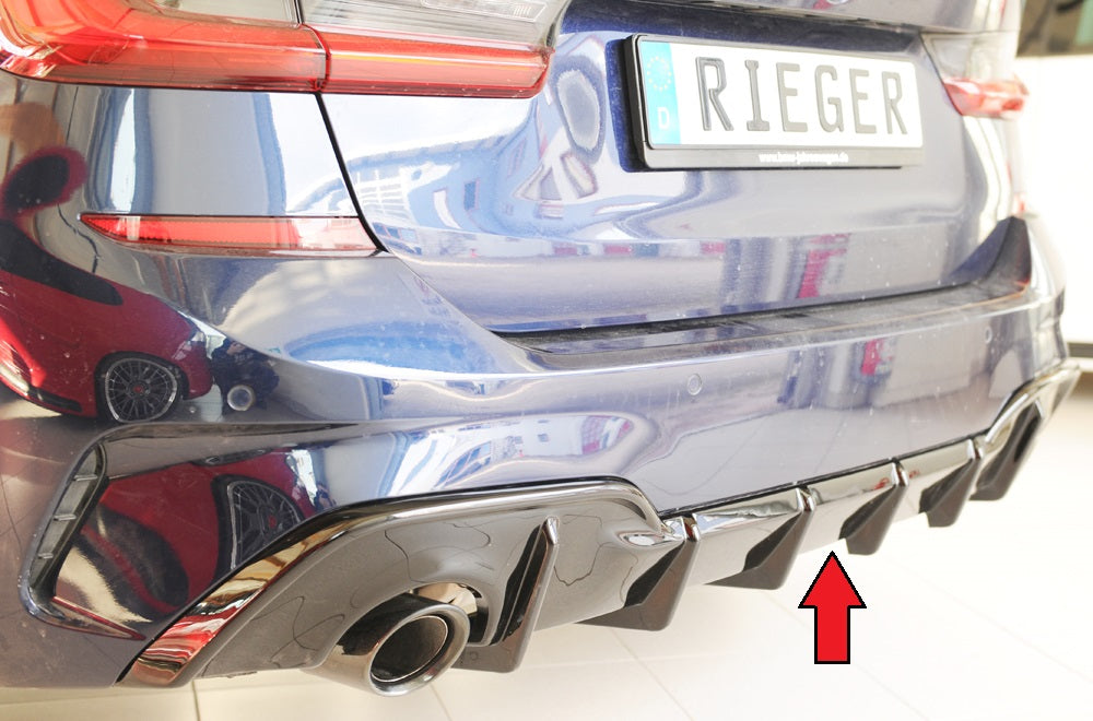 Rieger Heckeinsatz (für Fzg. mit AHK) für BMW 3er G20  (G3L) Lim.