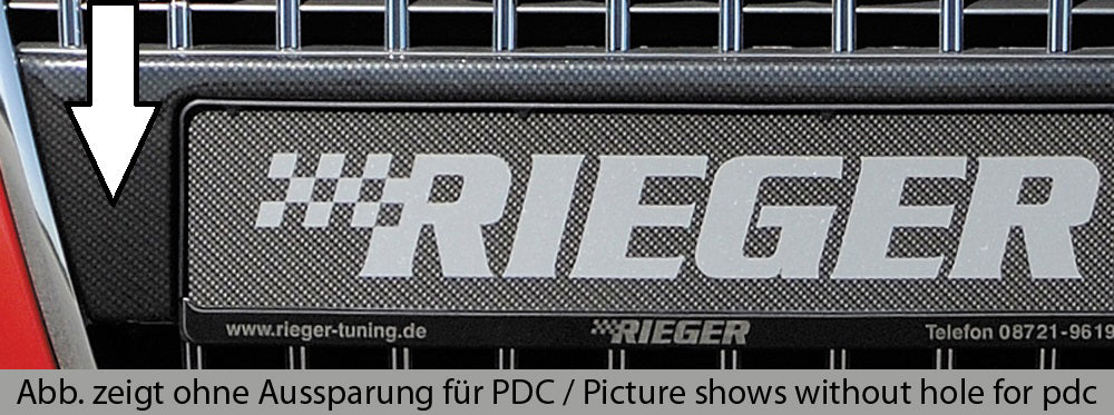 Rieger Kennzeichenauflage aus ABS/Carbon-Look für Audi A4 (8H) Cabrio