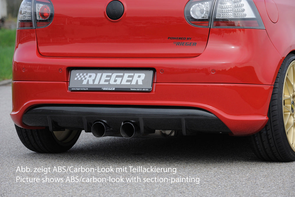 Rieger Heckschürzenansatz für VW Golf 5 3-tür.