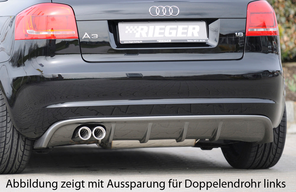 Rieger Heckeinsatz für Audi A3 (8P) 5-tür.