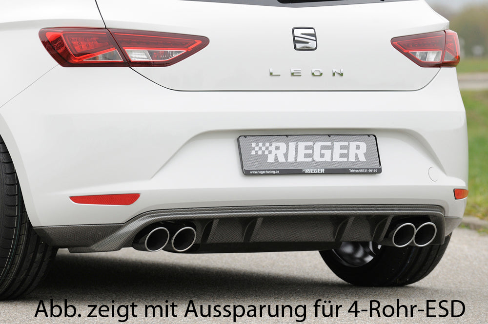Rieger Heckschürzenansatz für Seat Leon (5F) 3-tür. (SC)