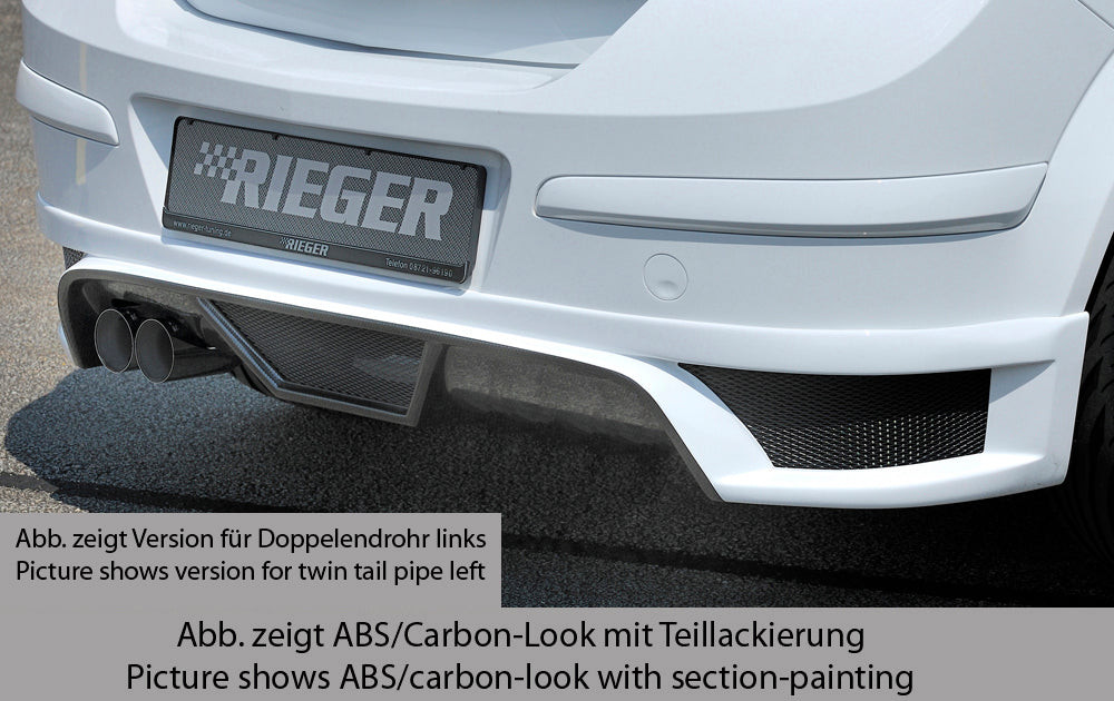 Rieger Heckschürzenansatz für Opel Astra H 5-tür.