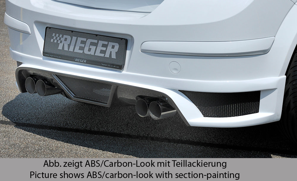 Rieger Heckschürzenansatz für Opel Astra H 5-tür.