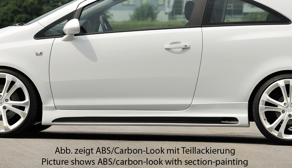 Rieger Seitenschweller für Opel Corsa D 3-tür.