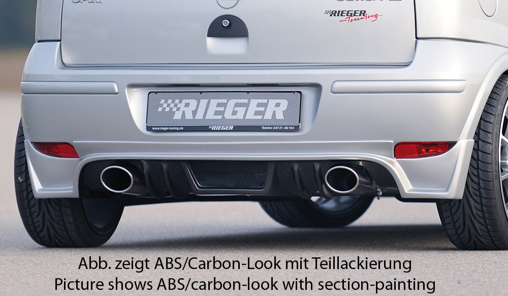 Rieger Heckschürzenansatz für Opel Corsa C 3-tür.