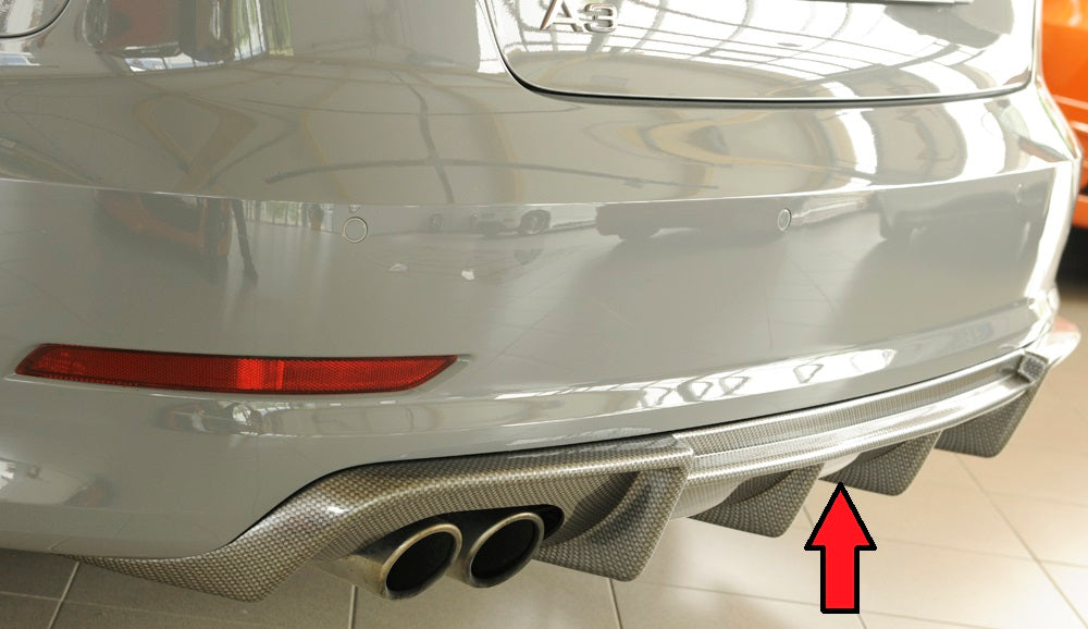 Rieger Heckeinsatz für Audi A3 (8V) 3-tür. (Cabrio 8V7)