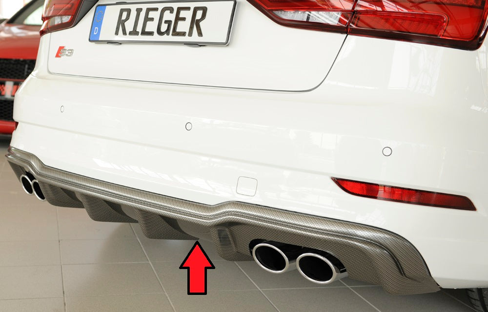 Rieger Heckeinsatz für Audi A3 S3 (8V) 3-tür. (Cabrio 8V7)