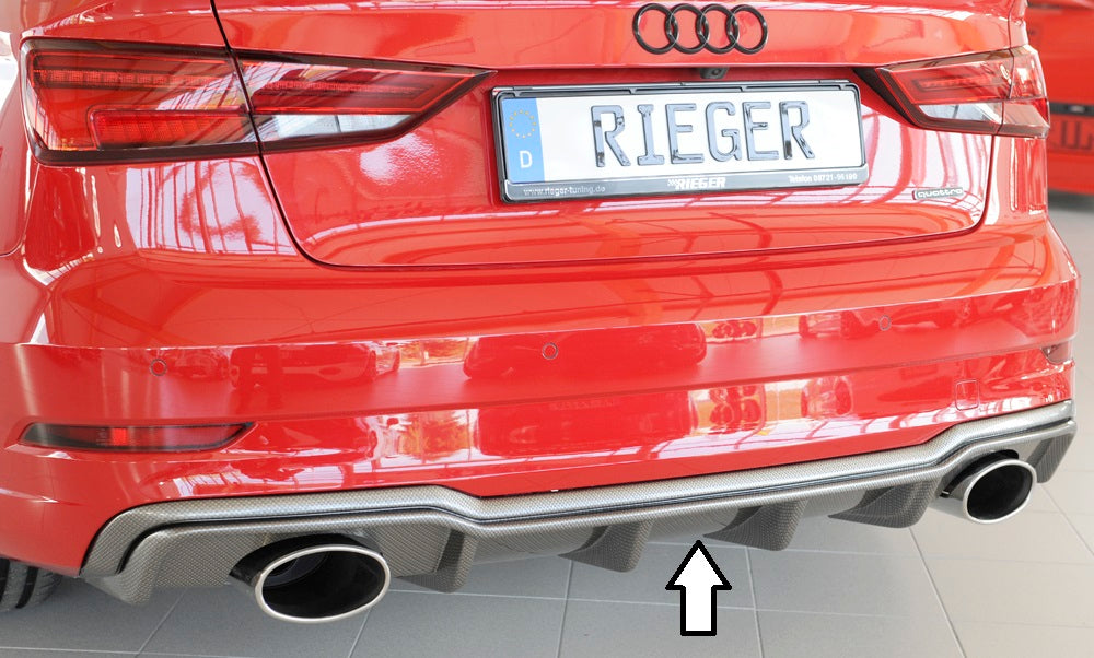 Rieger Heckeinsatz für Audi A3 (8V) 3-tür. (Cabrio 8V7)