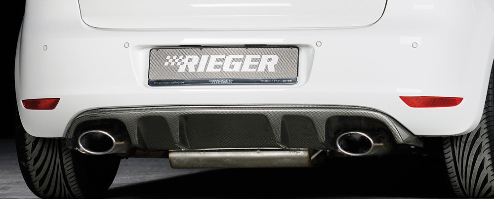 Rieger Heckeinsatz mit 2 Doppelfinnen für VW Golf 6 GTD 3-tür.