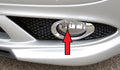 Rieger Nebelscheinwerfer links SL (R230) für Mercedes CLK (W209) Cabrio