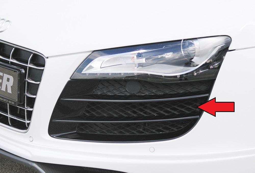 Rieger Frontschürzeneinsatz V10 (Gitter) links für Audi R8 (42) Coupe