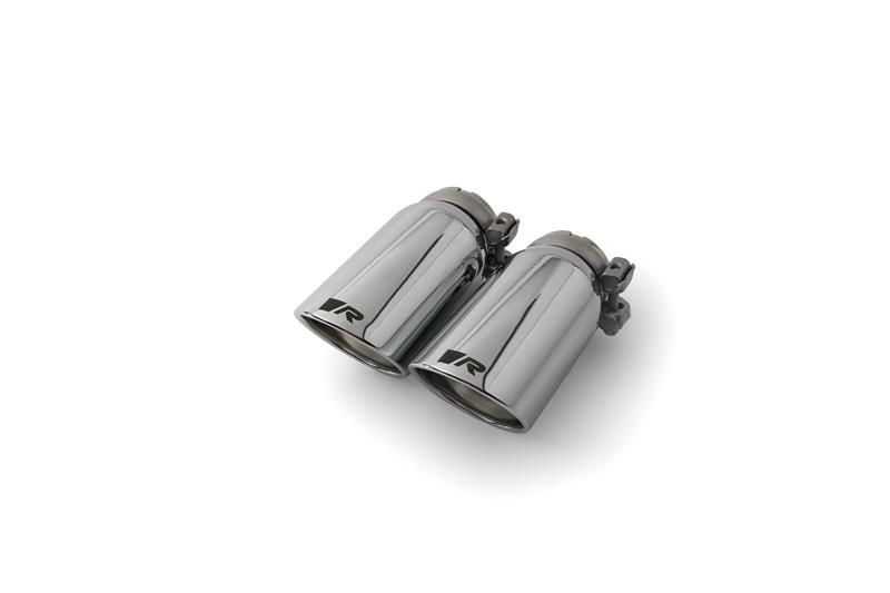 Remus Endrohr Set 2 Endrohre : 84 mm schräg, verchromt, mit einstellbarem Kugelanschluss für _Endrohre 2 Endrohre gerade | EG-Gutachten/ABE