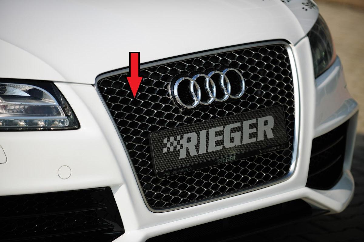 Rieger Kühlergrill Audi RS5 (B8), gun-metal für Audi A5 (B8/B81) Cabrio