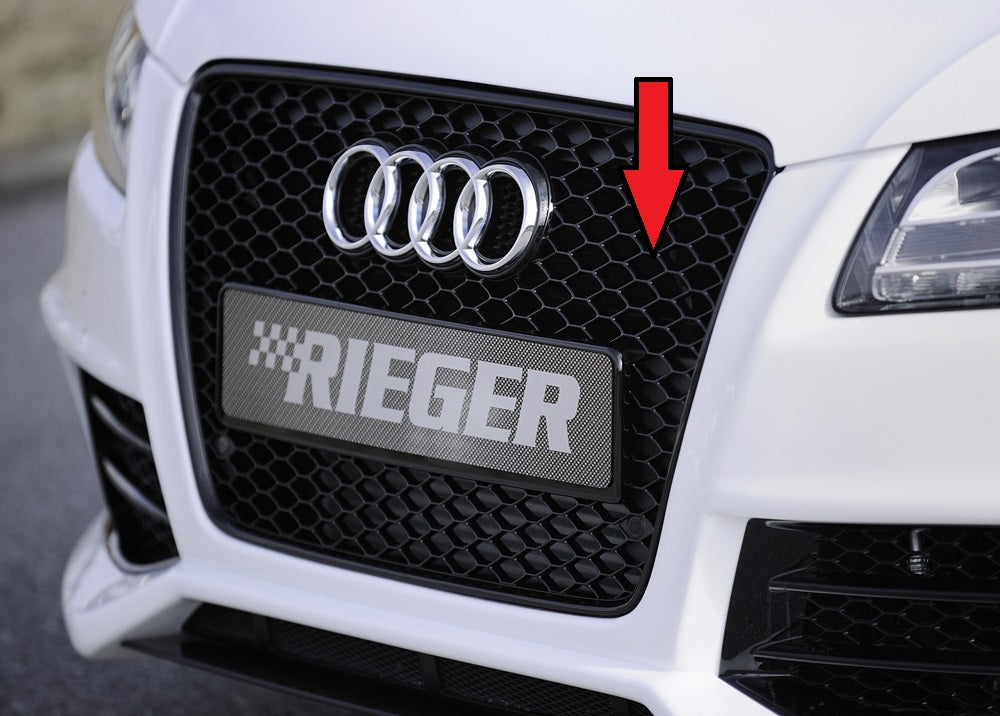 Rieger Kühlergrill Audi RS5 (B8), schwarz glänzend für Audi A5 (B8/B81) Cabrio