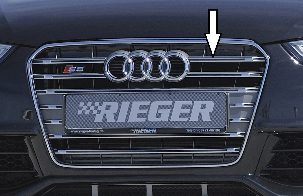Rieger Kühlergrill Audi S5 (B8) platinumgrau inkl S5-Logo für Audi A5 (B8/B81) Cabrio