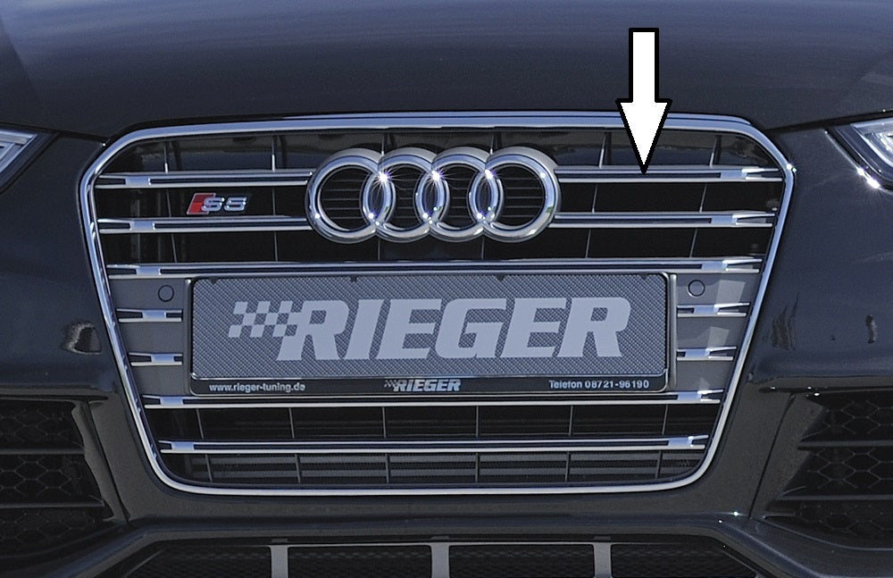 Rieger Kühlergrill Audi S5 (B8) platinumgrau inkl S5-Logo für Audi A5 (B8/B81) Cabrio