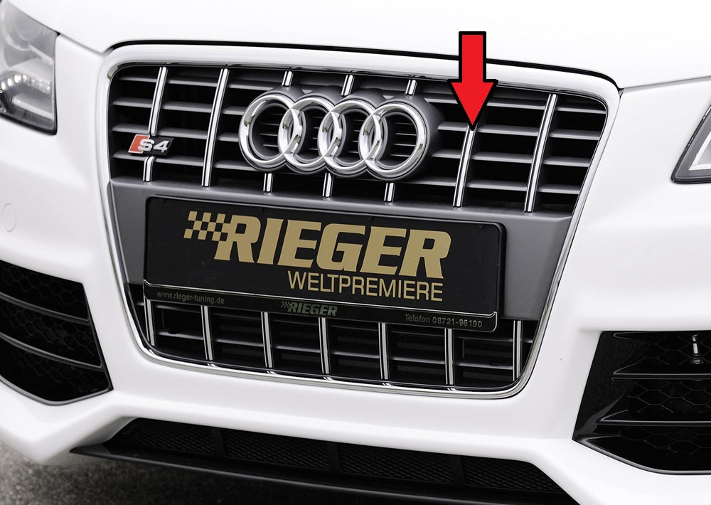 Rieger Kühlergrill Audi S4 (B8), platiniumgrau für Audi A4 (B8/B81) Avant