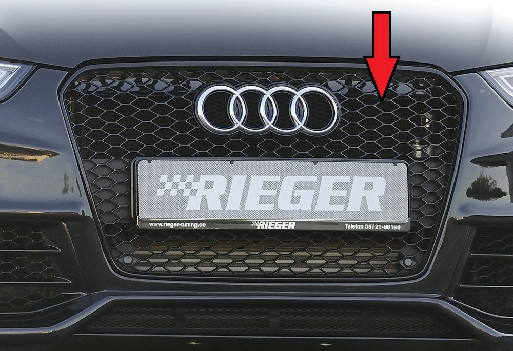 Rieger Kühlergrill Audi RS5 (B8), schwarz glänzend für Audi A5 (B8/B81) Cabrio