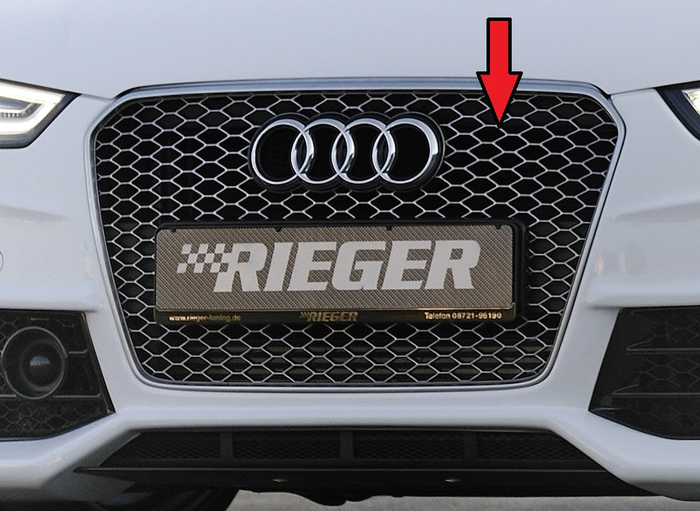 Rieger Kühlergrill Audi RS5 (B8), gun-metal für Audi A5 (B8/B81) Cabrio