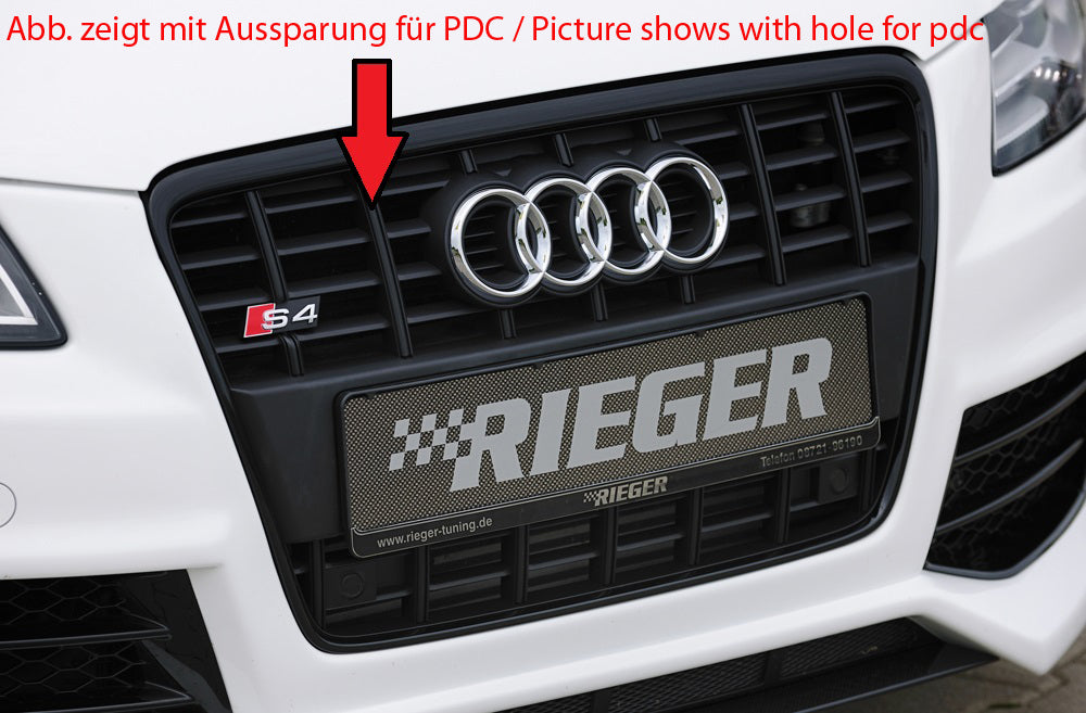 Rieger Kühlergrill Audi S4 (B8), schwarz für Audi A4 (B8/B81) Avant
