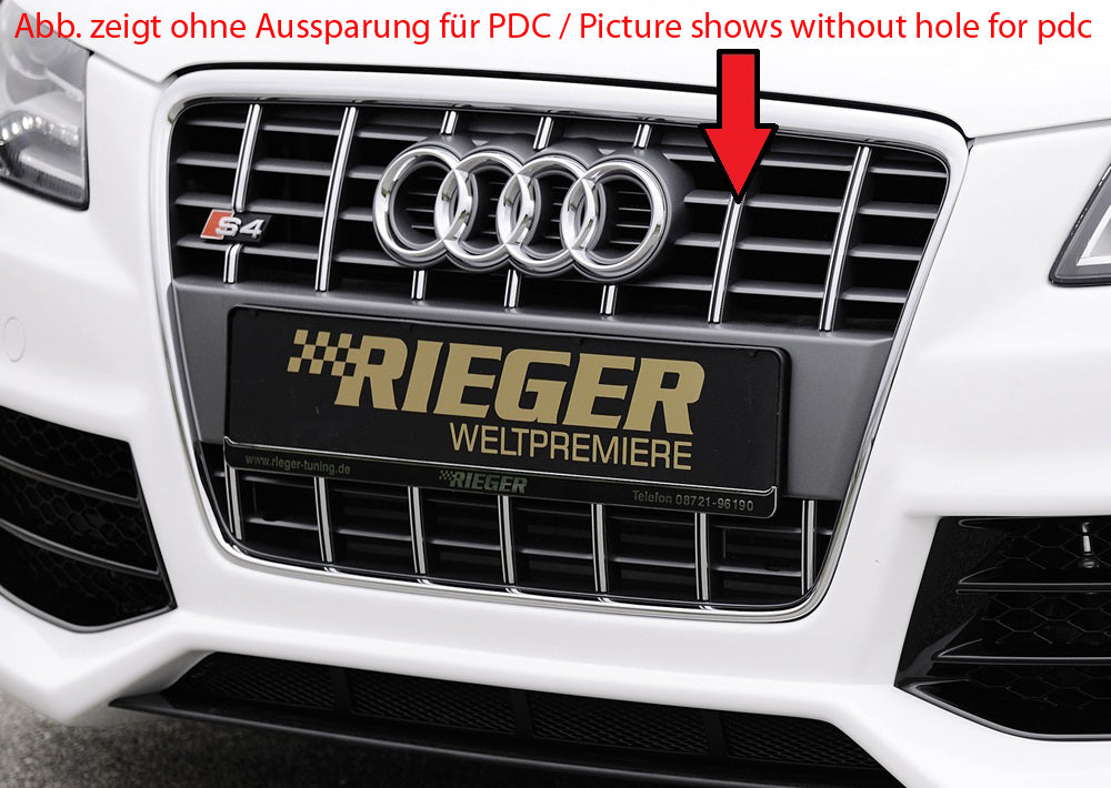 Rieger Kühlergrill Audi S4 (B8), platiniumgrau für Audi A4 (B8/B81)