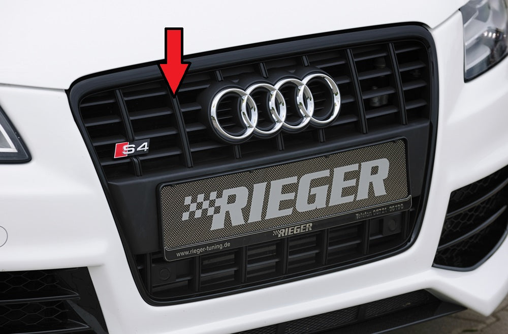 Rieger Kühlergrill Audi S4 (B8), schwarz für Audi A4 (B8/B81)