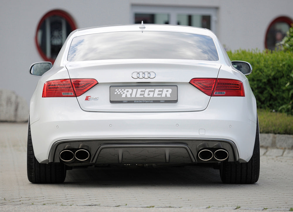 Rieger Audi S-Line Heckschürze (ohne Heckeinsatz) für Audi A5 (B8/B81) Cabrio