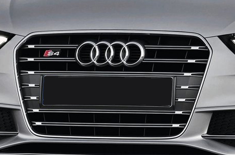 Rieger Kühlergrill Audi S4 (B8) platinumgrau,inkl S4-Logo für Audi A4 (B8/B81) Avant